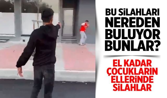 Silahla birbirlerine ateş edip sosyal medyada paylaşan 'çocuklar' yakalandı