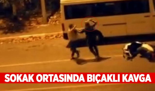 Sokak ortasında bıçak çekip saldırdı!