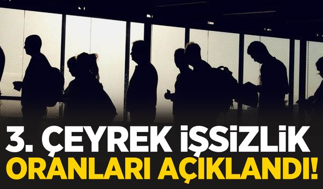 TÜİK 3. çeyrek işsizlik oranlarını açıkladı!