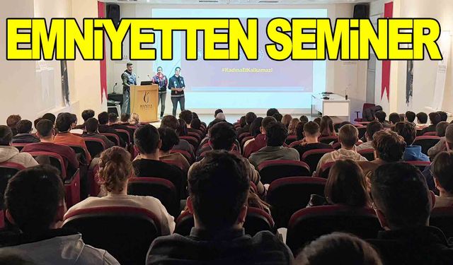 Turgutlu emniyetinden kadına yönelik şiddetle mücadele semineri