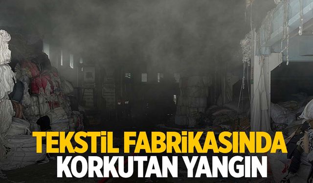 Uşak’ta elyaf fabrikasında yangın çıktı!