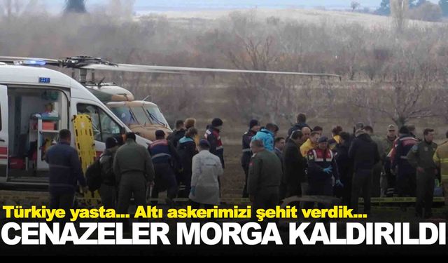 Türkiye yasta… 6 askerimiz helikopter kazasında şehit oldu… Cenazeler morga kaldırıldı