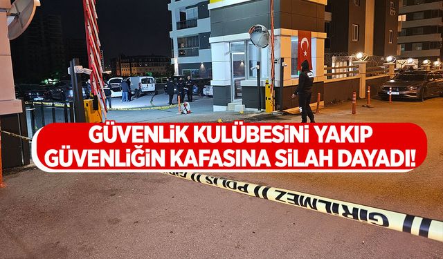 Adana’da korku dolu anlar! Güvenlik kulübesini ateşe verip güvenliği silahla tehdit etti!