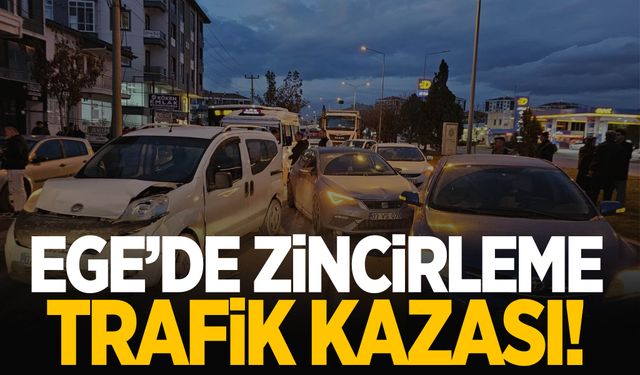 Afyonkarahisar'da 5 araçlık zincirleme kaza: Yaralılar var