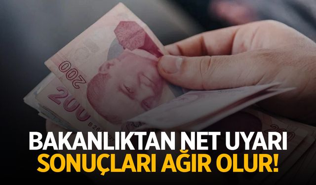 Asgari ücret sonrası bakanlıktan sert uyarı!