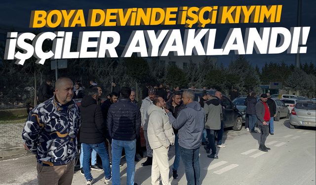 Boya devinde üretim durdu! İşçiler ayakta!