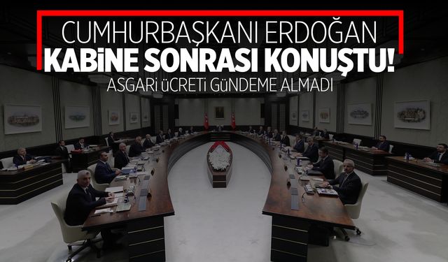 Cumhurbaşkanı Erdoğan kabine sonrası konuştu