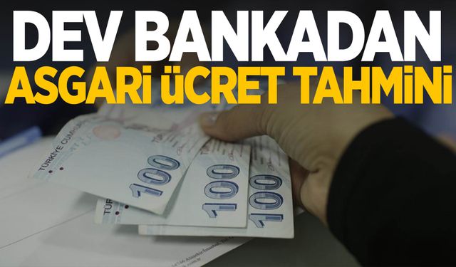 Dev bankadan asgari ücret tahmini!