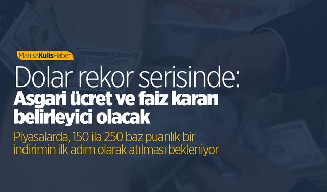 Dolar rekor kırıyor: Asgari ücret ve faiz kararı belirleyici olacak