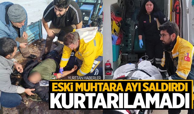 Eski muhtara ayı saldırdı! Kurtarılmadı…