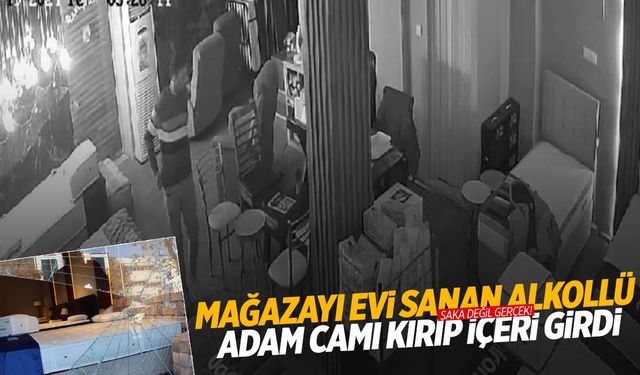 Evi sanıp mağazanın camını kırdı! Yatakta polisler uyandırdı: “Ne işiniz var evimde?”