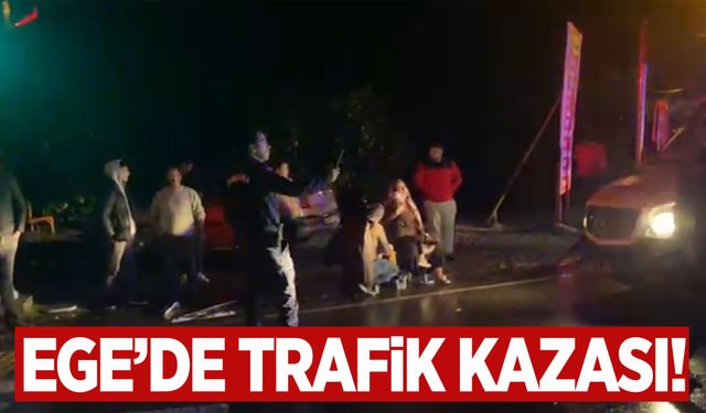 Ege’de trafik kazası: 2’si çocuk 8 yaralı