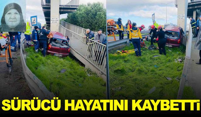 İzmir’de kaza… Otomobil üst geçide çarptı!