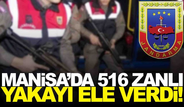 Manisa jandarması 1 ayda 516 zanlıyı yakaladı!