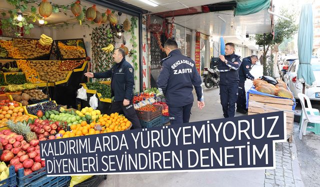 Manisa kaldırımlarında yürüyemeyenleri sevindiren denetim