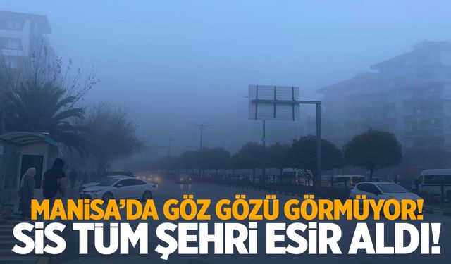 Manisa’da göz gözü görmüyor… Sis tüm şehri esir aldı!