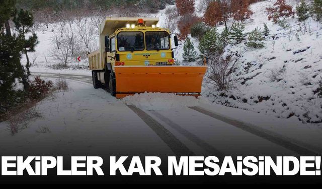 Manisa’nın ilçeleri beyaz örtüye teslim… Ekipler yoğun mesaide