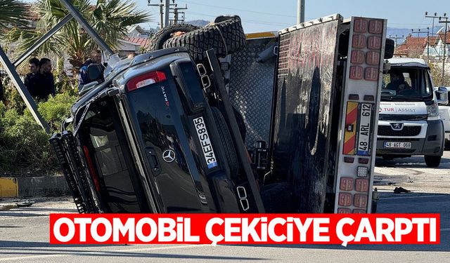 Muğla’da kaza… Otomobil çekiciye çarptı: 3 yaralı