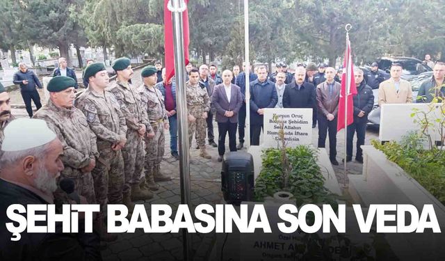 Şehit babasına son veda… Emniyet müdürü acılı aileyi yalnız bırakmadı