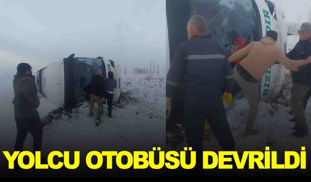 Yolcu otobüsü şarampole devrildi… Çok sayıda yaralı var!