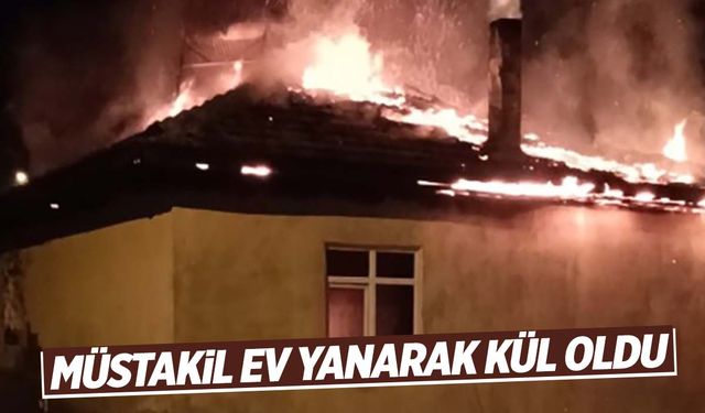 Ege’de ev yangını… Yanarak kül oldu!