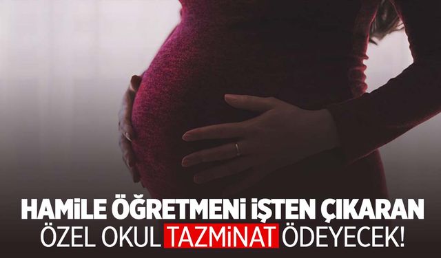 İzmir’de hamile öğretmeni işten çıkaran özel okul tazminat ödeyecek!