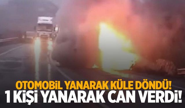 İzmir’deki kazada araç alev topuna döndü: 1 kişi yanarak can verdi!