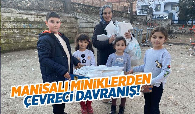 Manisalı miniklerden çevreci davranış: İlçedeki parkı temizlediler!