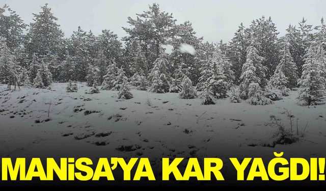 Manisa’nın ilçesinde kar yağdı… Yüksekler beyaza büründü!