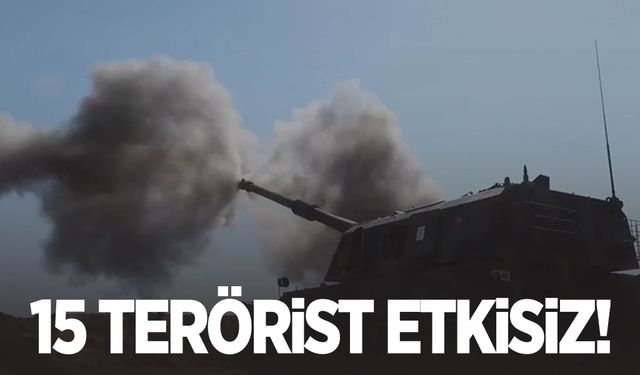 Irak ve Suriye'nin kuzeyinde 15 terörist etkisiz hale getirildi