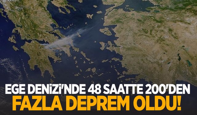 Ege Denizi'nde 48 saatte 200'den fazla deprem oldu!