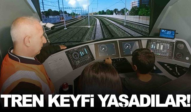 Manisa’da öğrencilere tren sürüş deneyimi