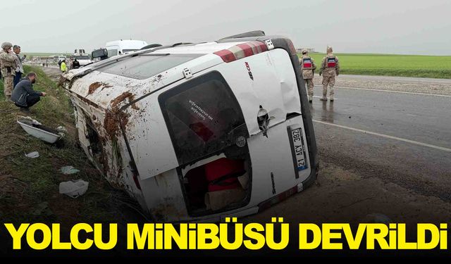 Diyarbakır'da yolcu minibüsü devrildi… Yaralılar var!