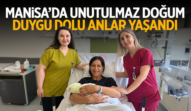 Manisa'da anlamlı doğum... Doğumunu arkadaşları yaptı