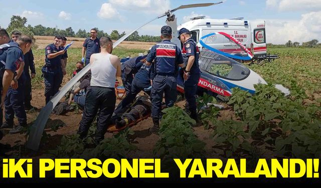 Adana’da jandarmaya ait cayrokopter düştü: 2 personel yaralandı