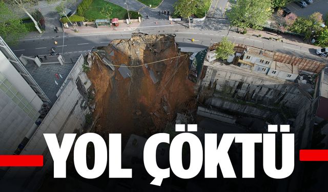 İstanbul’da yol çöktü!