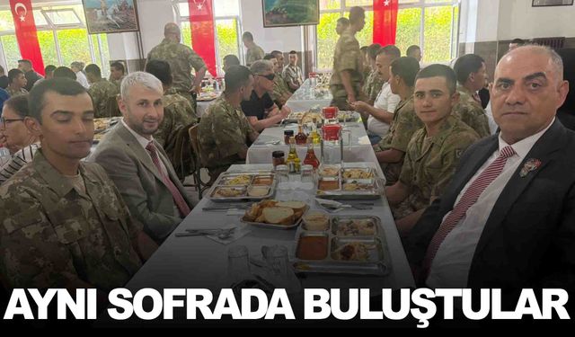 Şehit aileleri, gaziler ve askerler aynı karavanayı paylaştı