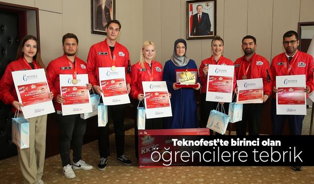 Rektör Kibar TEKNOFEST Kıbrıs’ta birincilik kazanan öğrencileri ağırladı