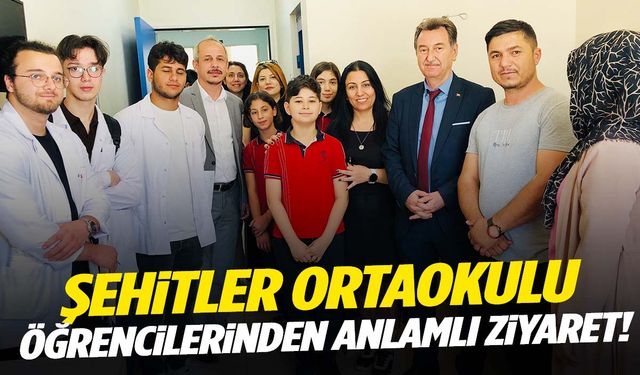 Şehitler Ortaokulu öğrencilerinden anlamlı ziyaret