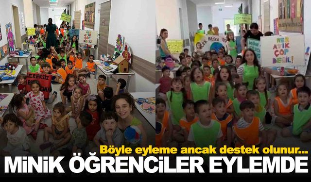 Anaokulu miniklerinden çevreci eylem!