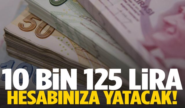 Hesaplarınızı kontrol edin! 10 bin 125 lira hesabınıza yatacak!