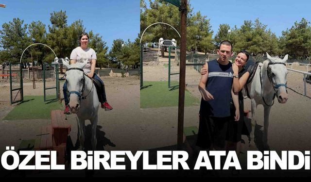 Özel bireyler ata binmenin keyfini yaşadı