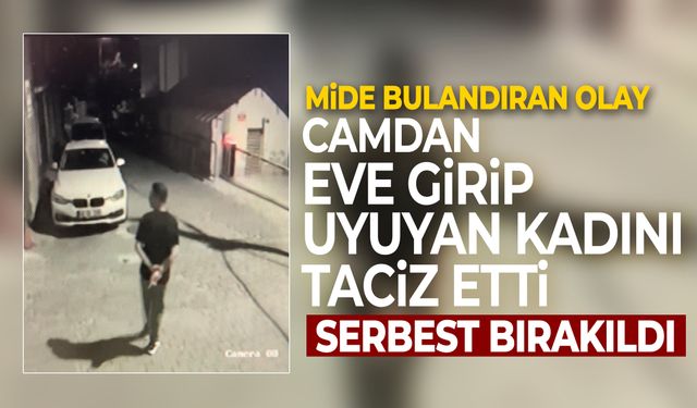 Ege’de camdan eve girip uyuyan kadını taciz etti