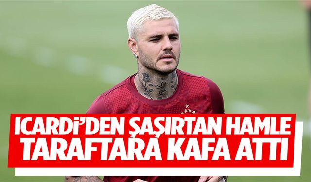Mauro Icardi taraftarla arbedede kafa attı