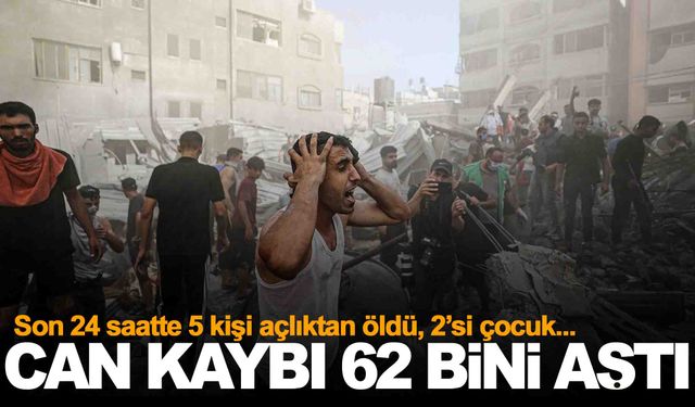Gazze’de can kaybı 62 bini aştı