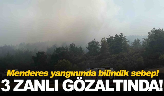 Menderes yangını tanıdık bir sebepten çıkmış… 3 kişi gözaltında!