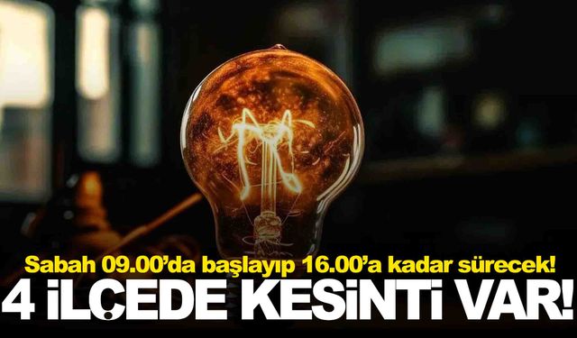Manisa’da 4 ilçede kesinti var… Sabah 09.00’da başlayıp 16.00’a kadar sürecek!