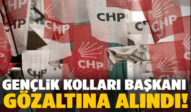 CHP Gençlik Kolları Başkanı gözaltında