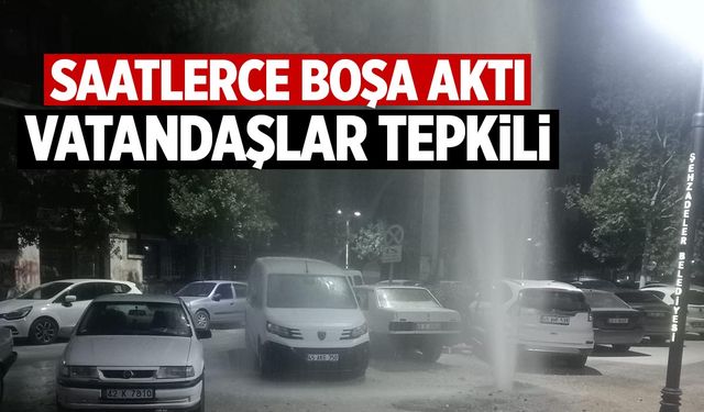 Manisa'da boşa akan su tepkiye yol açtı