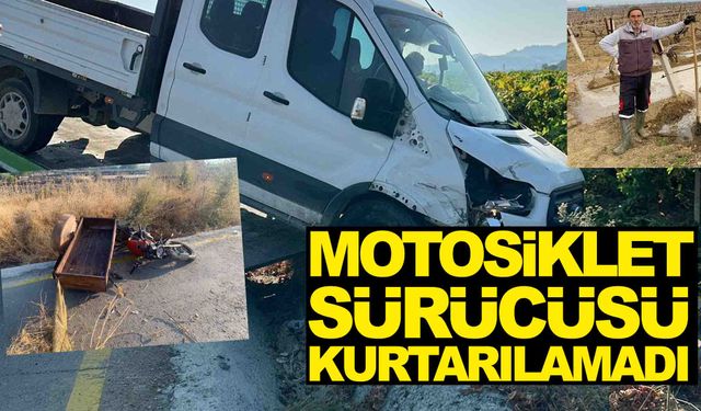 Manisa’da kamyonet ile sepetli motosiklet çarpıştı